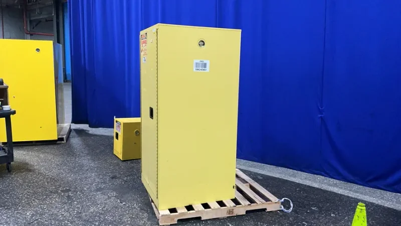 A &amp; A SHEET METAL PRODUCTS 120 GAL / 4 SHELVES FLAMMABLE STORAGE CABINET   -  P1120