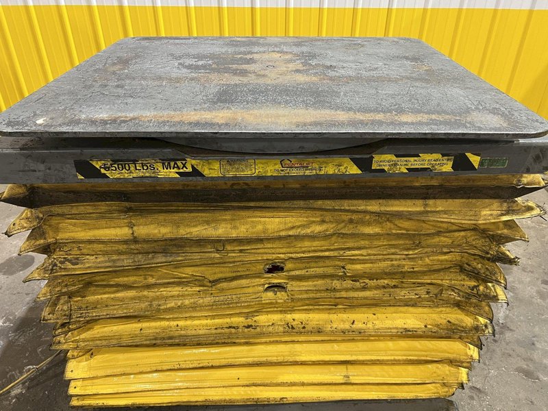 5,500 LBS X 38" X 44" PENTALIFT HYDRAULIC SCISSOR  LIFT TABLE WITH ROTARY TOP: STOCK #20388