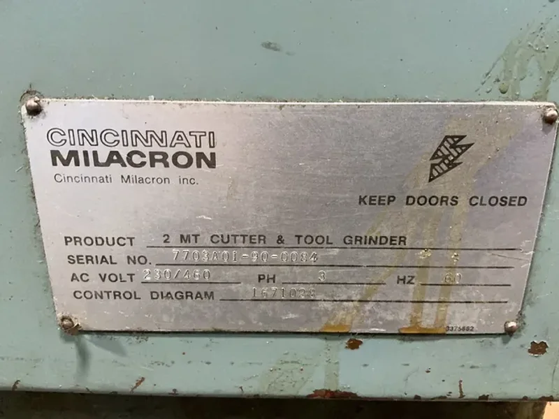 Cincinnati Milacron 6” And 3.5” Grinding Wheels, 6”x36” Table Cutter &amp; Tool Grinder - 2mt