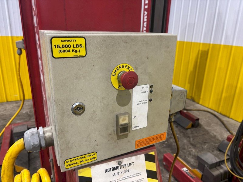 (4) 15,000 LBS ROTARY MODEL #HP415-100 HEAVY DUTY MOBILE COLUMN LIFT JACKS: YOBRO #24469