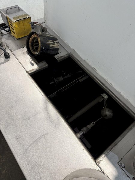 9" X 192" RANSOHOFF LEANVEYOR FOUR STAGE (WASH/RINSE/RINSE/BLOW OFF) WASHER. STOCK # 1113425.