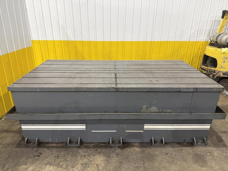 60" X 120" T-SLOTTED LAYOUT TABLE / FLOOR PLATE WITH COOLANT TROUGHS: YOBRO #25558