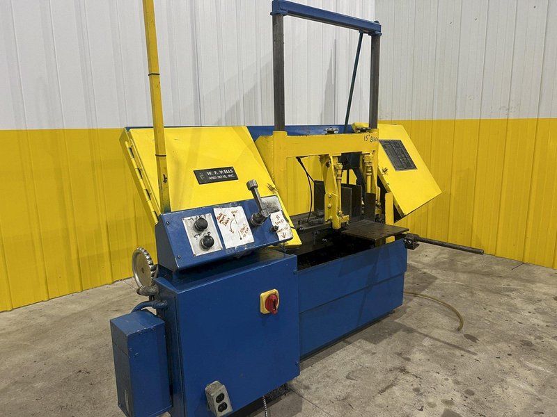 15" X 17" WF WELLS MODEL #F-15 TWIN POST HORIZONTAL BANDSAW: STOCK #20619