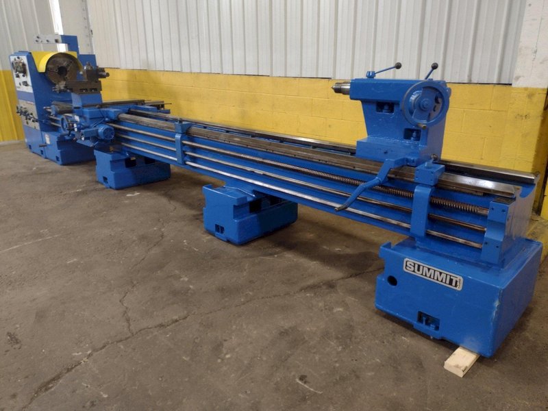33" x  200" SUMMIT MODEL 30X4-200 ENGINE LATHE 4" HOLE: STOCK 15015