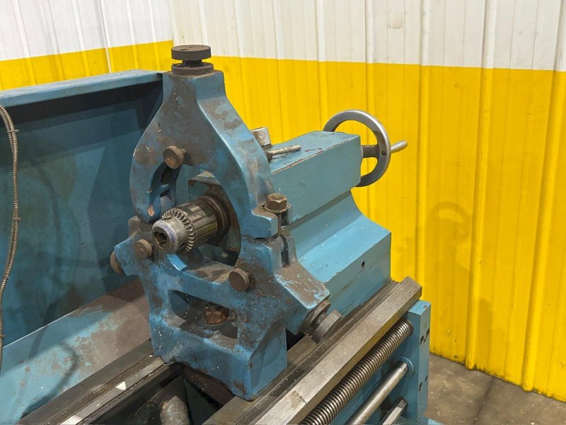 19" X 40" ENCO MODEL #111-1838 GEARED HEAD GAP BED ENGINE LATHE 2.56" HOLE: YOBRO #24324