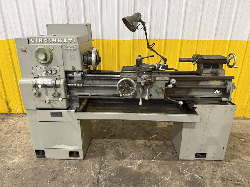 10" X 36" CINCINNATI MODEL #10-36 HYDRASHIFT ENGINE LATHE : YOBRO #25984