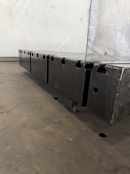 60&quot; WIDE X 67&quot; LONG X 9&quot; THICK T-SLOTTED BOLSTER PLATE. STOCK # 1006324