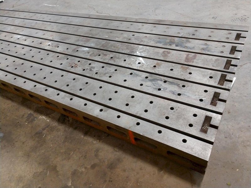 6.5' (80") x 22' (264")  T SLOTTED FLOOR PLATE PLANER TABLE: STOCK #13637