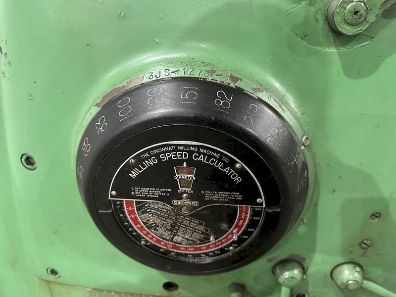 50 HP X 104&quot; X 20&quot; CINCINNATI MODEL #6 HORIZONTAL MILL / MILLING MACHINE: STOCK #19726