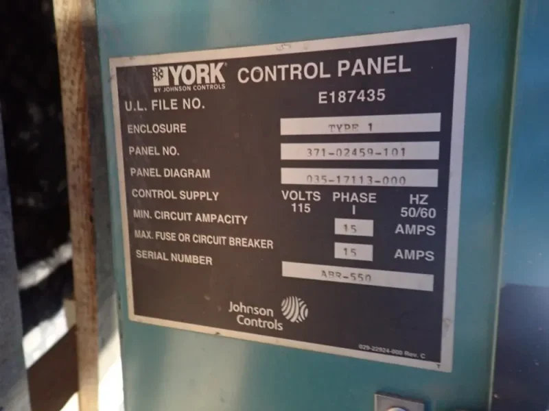 YORK CONTROL PANEL  -  YSDCCBS3-CMDS