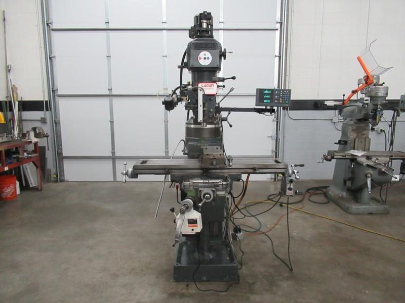 Lagun FTV-2 Vertical Knee Mill, 10" x 50" Table, Variable Speed, 3-Axis DRO, Power Feeds