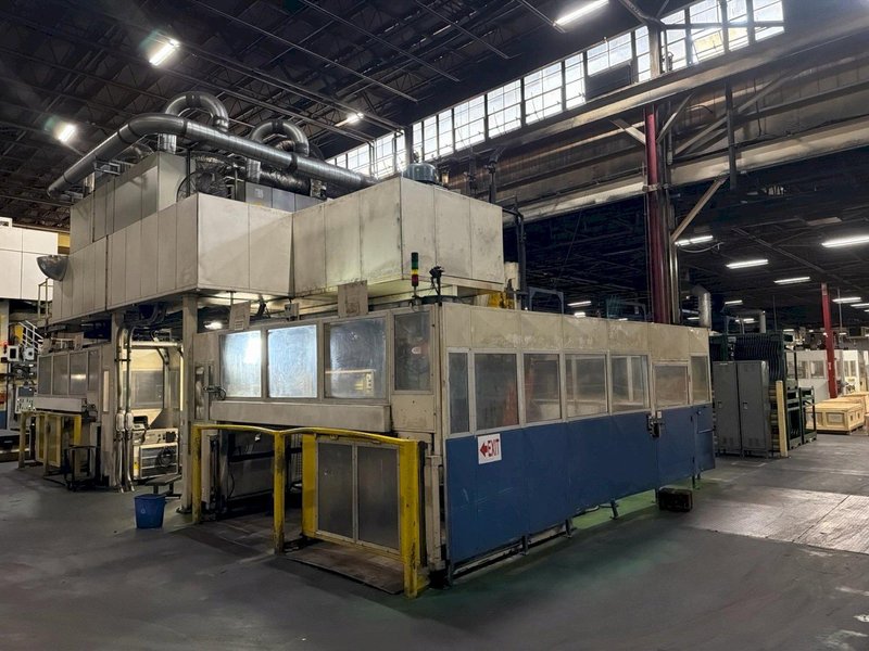 DUAL 315 TON AP&amp;T HOT STAMPING HYD. PRESS LINE W/ SCHWARTZ ROLLER HEARTH FURNACE