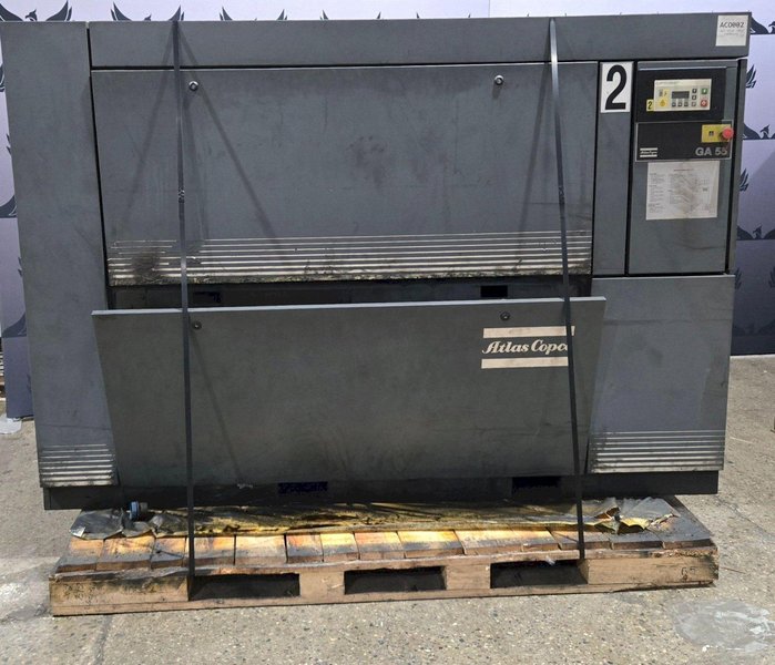 ATLAS COPCO GA 55 75HP Rotary Screw Air Compressor USED