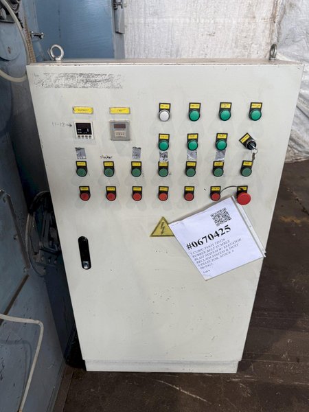 5 CUBIC FOOT TD326 RUBBER BELT TUMBLE BLAST SYSTEM W/ ELEVATOR RECLAIM SYSTEM &amp; DUST COLLECTOR. STOCK # 0670425.