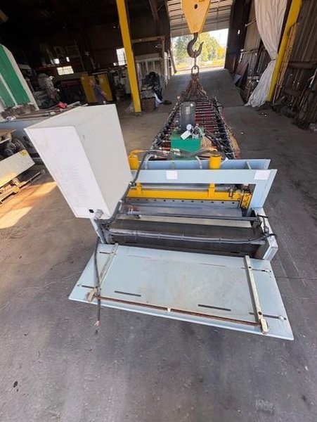 36&quot; TUFF RIB 1.5 SERIES 16 STAND AG PANEL ROLL FORMER LINE WITH PRECUT TRIM BLANK OPTION AND 10,000LBS MANUAL UNCOILER STOCK# 4163