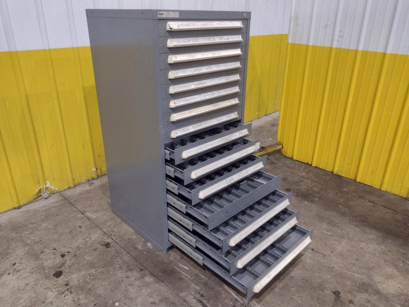 15 DRAWER STANLEY VIDMAR PARTS CABINET 30" X 27.5"X 60" : YOBRO 25552