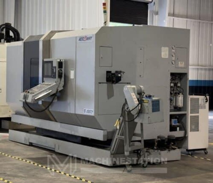 Accuway UZ-2000T2Y CNC Lathe – Y Axis Twin Spindle Twin Turret