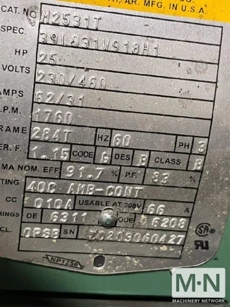 25 HP TEMPTEK MODEL 1420EM GRANULATOR