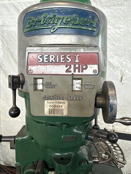 2 HP BRIDGEPORT SERIES 1 VERTICAL MILL. STOCK # 0774825