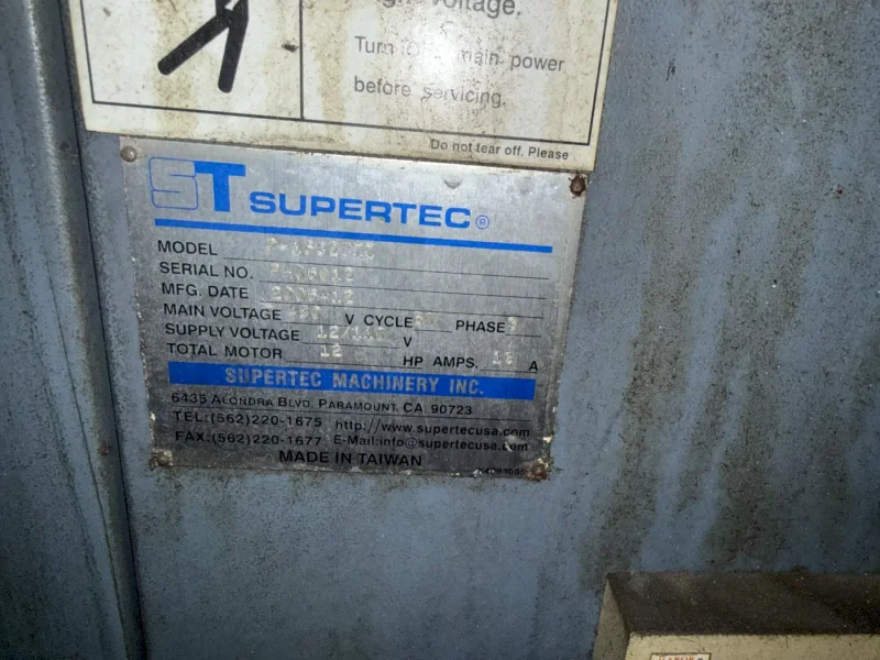 16" X 32" SUPERTEC MODEL #P-1632CII HORIZONTAL SURFACE GRINDER, NEW 2006: YOBRO #25866