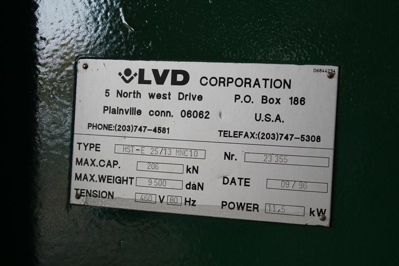 13' X 1/4" LVD HYDRAULIC POWER SQUARING SHEAR: STOCK #72114