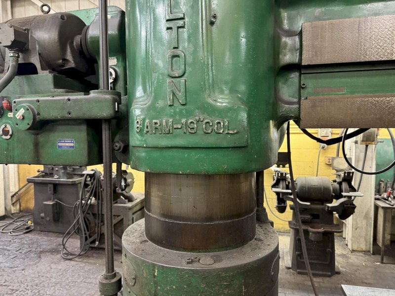8&#039; X 19&quot; CARLTON RADIAL ARM DRILL. STOCK #1002325