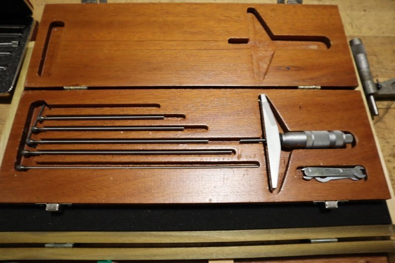 Micrometers: Inside, Depth, Bore, Travel, and 5-6" Outside Micrometer- Auction Item