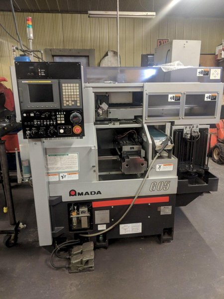 Amada Wasino G-05 CNC Gang Lathe, 2012 – Gantry Loader, Mist Buster, Fanuc Control