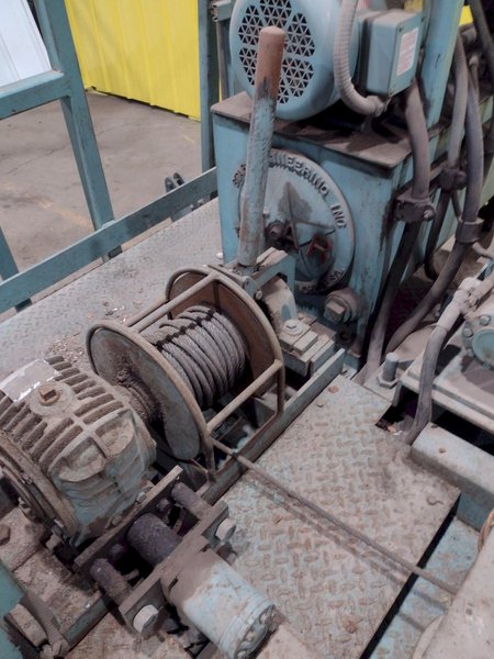 STAR ENGINEERING MODEL #S-3-7 HYDRAULIC POWERED RAIL TRANSFER CART WITH WINCH: STOCK #18491