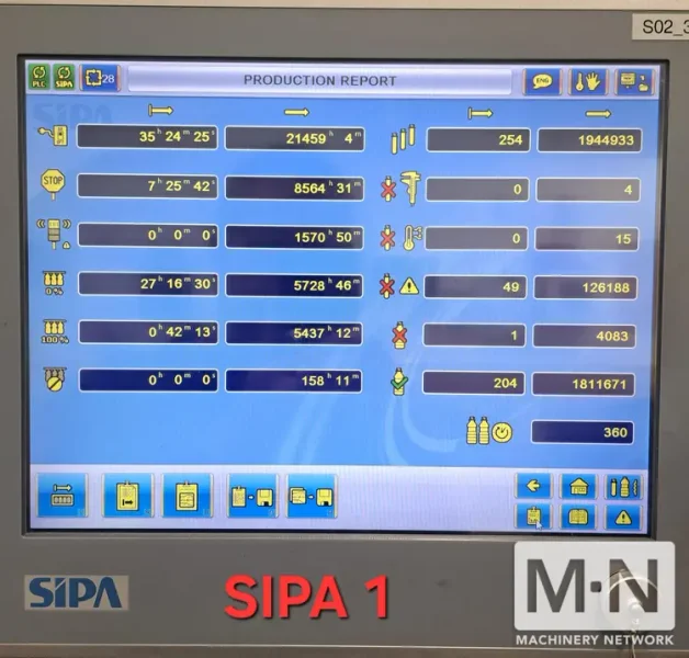 SIPA MODEL SFL 1 XL INJECTION BLOW MOLDING MACHINE MFG 2015 ( 2) AVAILABLE