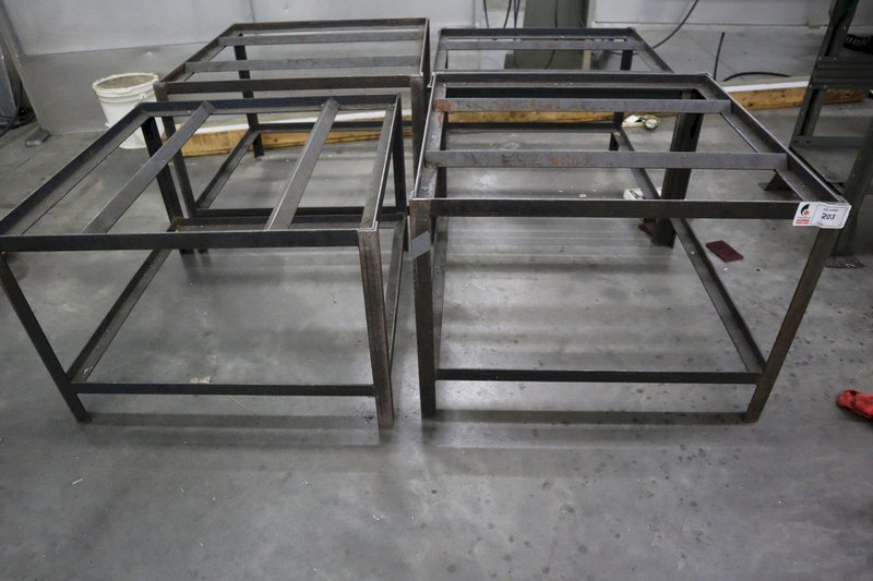 Welded Angle Iron Steel Work Platforms (4pcs) 32" x 32" x 22"- Auction Item