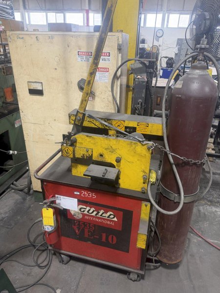 10" X .075" GUILD MODEL #VE-10 SHEAR END WELDER WTH LINCOLN TIG175 WELDER: YOBRO #24859