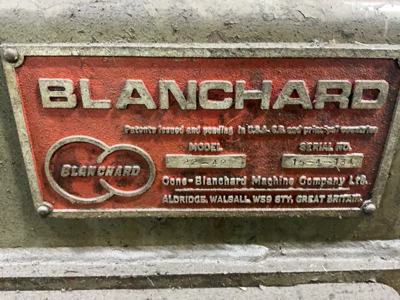 BLANCHARD 42” VERTICAL SPINDLE ROTARY SURFACE GRINDER   -  22-42