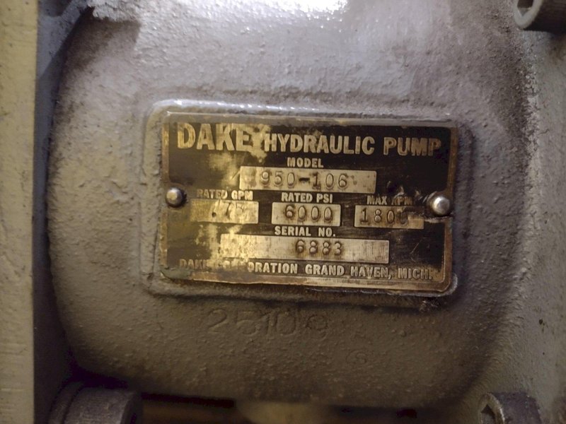 150 TON DAKE HYDRAULIC H-FRAME WHEEL PRESSING PRESS: YOBRO #25286