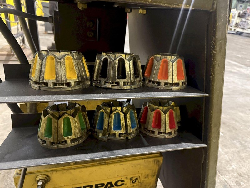 1.25" PARKER SUPER-KRIMP HYDRAULIC HOSE CRIMPER &amp; CRIMP DIES, WITH ENERPAC HYDRAULIC UNIT: YOBRO #25556