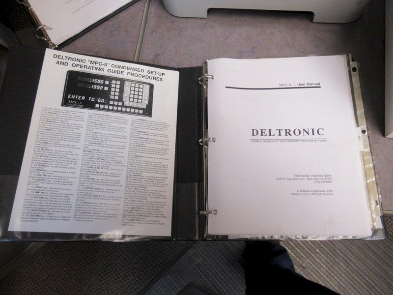 Deltronics DH214-MP 14" Optical Comparator with MPC-5 2-Axis DRO, LED Screen Angle Display, Surface &amp; Profile Illumination- Auction Item