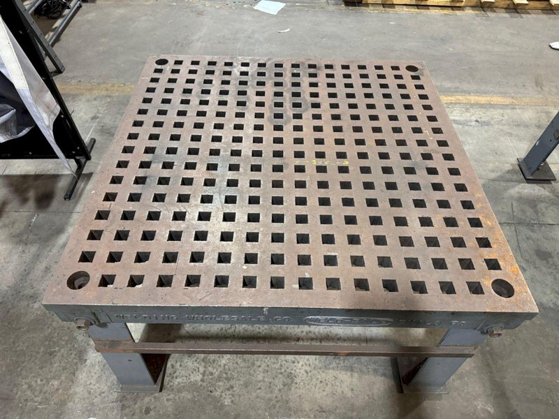 48" X 48" WELDSALE ACORN WELDING TABLE. STOCK # 0112926.