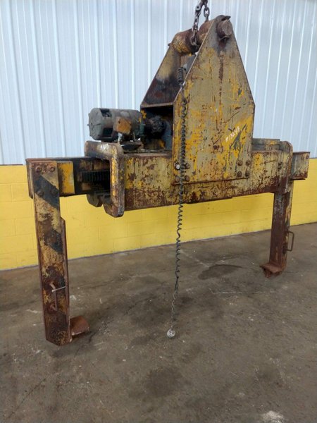 35,000 LB 17.5 TON X 18" TO 76" X 60"  OD BRADLEY CRANE MOTORIZED COIL GRAB: STOCK : STOCK 13243