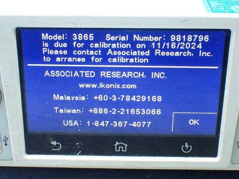 ASSOCIATED RESEARCH HYPOT SERIES DIELECTRIC WITHSTAND TESTER.   -  3865