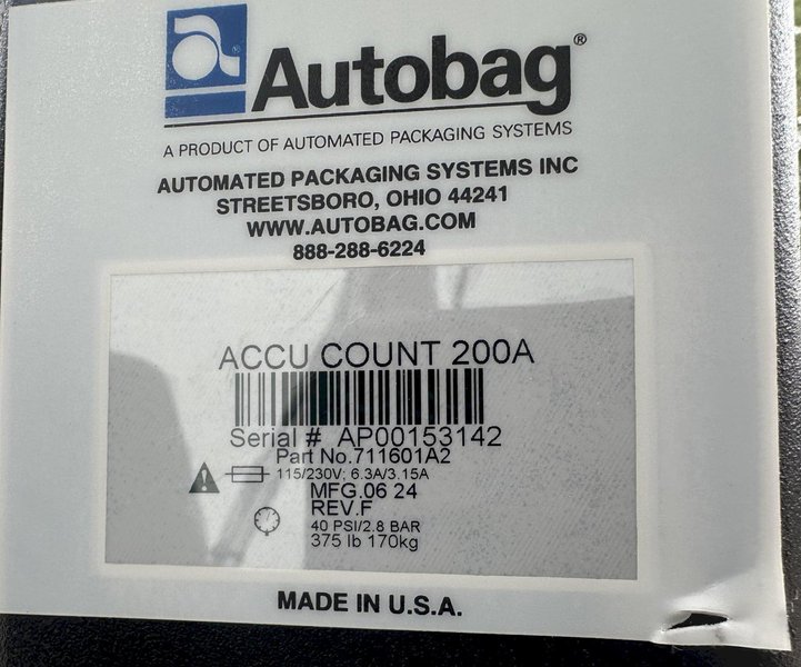 2024 AUTOBAG Accu Count 200A Parts Counter