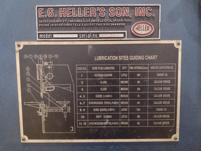 70 TON X 8' HELLER MODEL #ABC7008 HYDRAULIC PRESS BRAKE: STOCK #19283