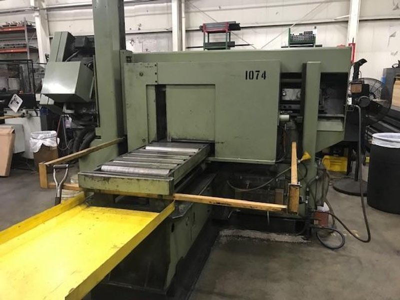 20" X 20" HYD-MECH MODEL #H-20A AUTOMATIC FEED HORIZONTAL H20A BAND SAW, WITH NESTING STOCK #2925