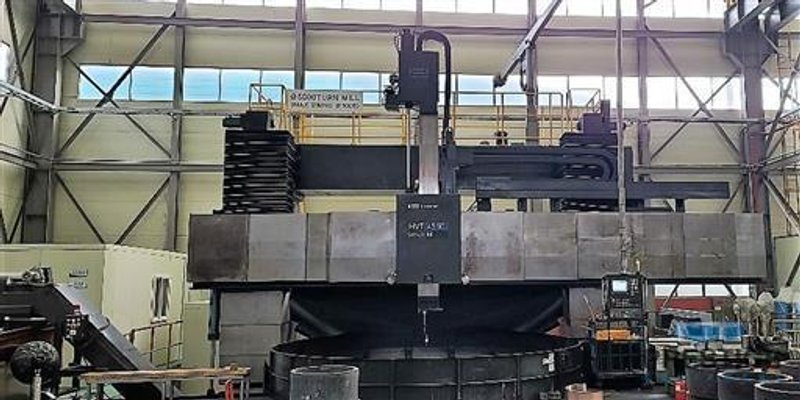 177&quot;/196&quot; Hwacheon HVT-4550M CNC Vertical Boring Mill W/ Milling