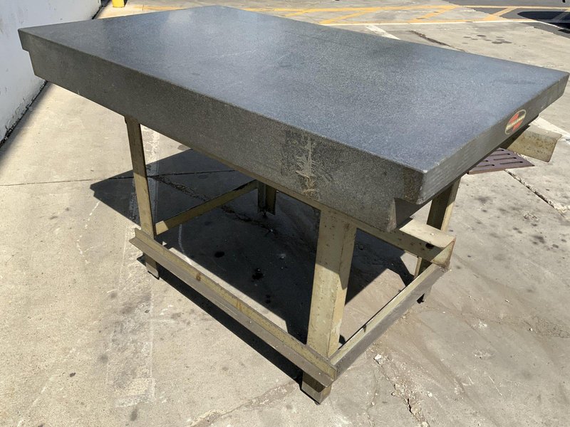 60" X 36" CHALLENGE BLACK GRANITE SURFACE PLATE WITH STAND: STOCK #81469