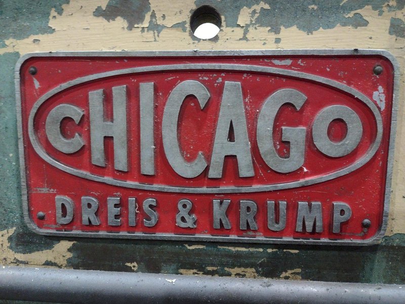 45 TON X 6' CHICAGO D&amp;K MODEL #56-A MECHANICAL PRESS BRAKE WITH CNC BACK GAUGE: STOCK #19652