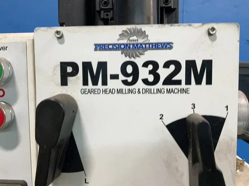PRECISION MATTHEWS 10” X 28" VERTICAL MILL  -  PM-932M