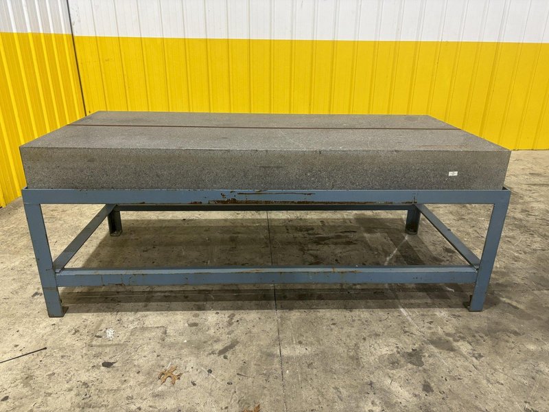 36&quot; X 78&quot; X 8&quot; THICK RAHN GRANITE PRECISION LAYOUT PLATE ON STAND: STOCK #11475