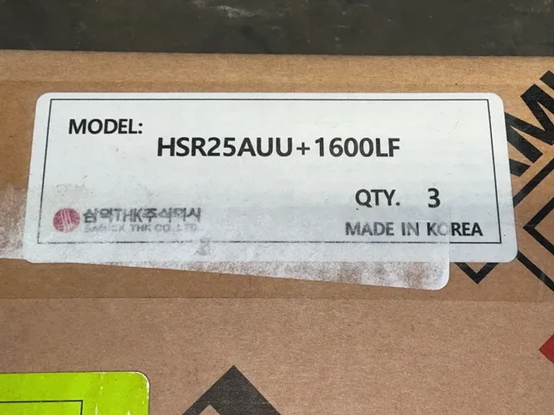 THK 1600mm LINEAR GUIDE RAIL LM GUIDE ASSEMBLIES  -  HSR25AUU+1600LF
