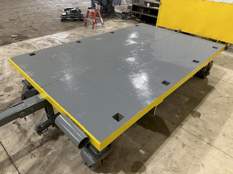 10,000 LBS X 120” X 78” HEAVY DUTY ROLLING TRANSFER CARTS: STOCK #19972