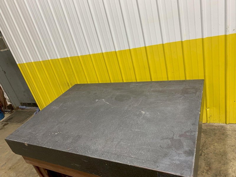 6&#039; X 4&#039; X 8.5&quot; BLACK GRANITE PRECISION LAYOUT SURFACE PLATE WITH STAND: STOCK 16236